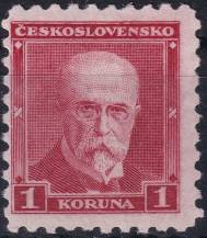 1930, ČSR I, 0260VV, Výplatní známka: T. G. Masaryk (nový portrét) ✶✶