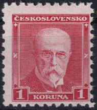 1930, ČSR I, 0260VV, Výplatní známka: T. G. Masaryk (nový portrét) ✶✶