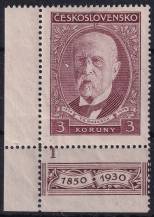 1930, ČSR I, 0262, 80. narozeniny T. G. Masaryka ✶✶ DČ KD L D