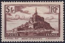 1930, Francie, 0240a, Výplatní: stavby - Mont-Saint-Michel ✶