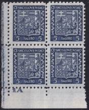 1931, ČSR I, 0248, Výplatní známka: Státní znak ✶ DČ ⊞ L D