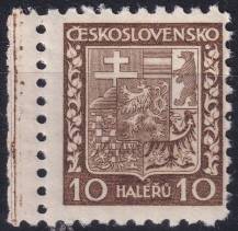 1931, ČSR I, 0249, Výplatní známka: Státní znak ✶ o L