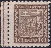 1931, ČSR I, 0249VV, Výplatní známka: Státní znak ✶✶ o L