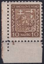 1931, ČSR I, 0249xDČ, Výplatní známka: Státní znak ✶✶ L D