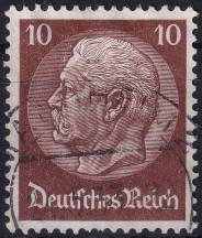 1933, Deutsches Reich, 0486, Výplatní známka: Paul von Hindenburg v medailonu (II) - Paul von Hindenburg (1847-1934), 2. říšský prezident ⊙