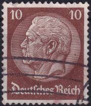1933, Deutsches Reich, 0486, Výplatní známka: Paul von Hindenburg v medailonu (II) - Paul von Hindenburg (1847-1934), 2. říšský prezident ⊙