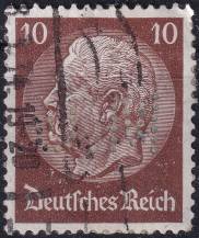 1933, Deutsches Reich, 0486p, Výplatní známka: Paul von Hindenburg v medailonu (II) - Paul von Hindenburg (1847-1934), 2. říšský prezident ⊙
