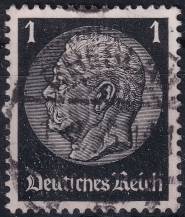 1933, Deutsches Reich, 0512, Výplatní známka: Paul von Hindenburg v medailonu (III) - Paul von Hindenburg (1847-1934), 2. říšský prezident ⊙