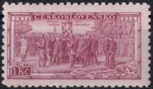 1934, ČSR I, 0277, 20. výročí vzniku čs. branné moci: přísaha roty Nazdar v Bayonne ✶✶