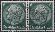 1934, Deutsches Reich, 0516, Výplatní známka: Paul von Hindenburg v medailonu (III) - Paul von Hindenburg (1847-1934), 2. říšský prezident ⊙ ⊟ 