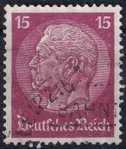 1934, Deutsches Reich, 0520, Výplatní známka: Paul von Hindenburg v medailonu (III) - Paul von Hindenburg (1847-1934), 2. říšský prezident ⊙