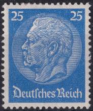 1934, Deutsches Reich, 0522Xa, Výplatní známka: Paul von Hindenburg v medailonu (II) ✶