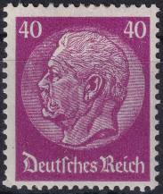 1934, Deutsches Reich, 0524X, Výplatní známka: Paul von Hindenburg v medailonu (II) ✶