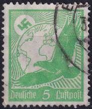 1934, Deutsches Reich, 0529, Letecká poštovní známka: Orel Skalní  ⊙