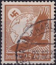 1934, Deutsches Reich, 0533, Letecká poštovní známka: Orel Skalní  ⊙