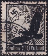 1934, Deutsches Reich, 0537, Letecká poštovní známka: Orel Skalní  ⊙