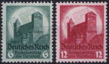 1934, Deutsches Reich, 0546/0547, Stranický sjezd, Norimberk ✶