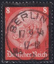 1934, Deutsches Reich, 0551, Úmrtí Paula von Hindenburga   ⊙