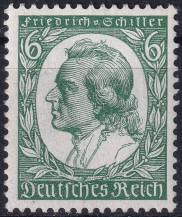 1934, Deutsches Reich, 0554, 175. výročí narození Friedricha Schillera ✶✶