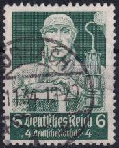 1934, Deutsches Reich, 0559, Německá pomoc v nouzi: Povolání - Horník   ⊙