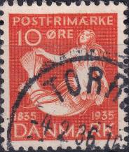 1935, Dánsko, 0224, 100. výročí prvních pohádek Hanse Christiana Andersena: Malá mořská víla ⊙