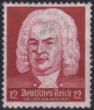 1935, Deutsches Reich, 0574, 250. výročí narození Johanna Sebastiana Bacha ✶✶