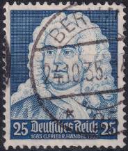 1935, Deutsches Reich, 0575, 250. výročí narození Georga Friedricha Händela ⊙