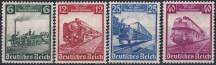1935, Deutsches Reich, 0580/0583, 100 let německé železnice ✶