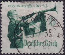 1935, Deutsches Reich, 0584, Světové setkání Hitlerovy mládeže ⊙