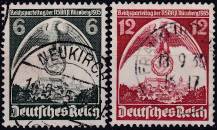 1935, Deutsches Reich, 0586/0587X, Říšský stranický sjezd, Norimberk ⊙
