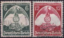 1935, Deutsches Reich, 0586/0587X, Říšský stranický sjezd, Norimberk ⊙