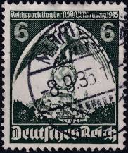 1935, Deutsches Reich, 0586XDVII, Říšský stranický sjezd, Norimberk ⊙