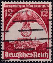1935, Deutsches Reich, 0587X, Říšský stranický sjezd, Norimberk ⊙