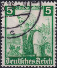 1935, Deutsches Reich, 0590, Německá pomoc v nouzi: Lidové kroje - Vinařka z Porýní ⊙