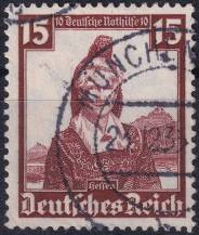 1935, Deutsches Reich, 0594, Německá pomoc v nouzi: Lidové kroje - Hessensko ⊙