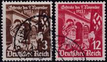 1935, Deutsches Reich, 0598/0599, 12. výročí pochodu k Felderrnhalle ⊙