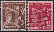 1935, Deutsches Reich, 0598/0599, 12. výročí pochodu k Felderrnhalle ⊙