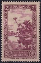 1936/1938, Alžírsko, 0104, 10 let alžírských poštovních směrovacích čísel: zemské pohledy; s "RF" - Colomb-Béchar ✶