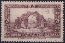 1936/1938, Alžírsko, 0123, 10 let alžírských poštovních směrovacích čísel: zemské pohledy; s "RF" - Lambése ⊙