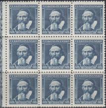 1936, ČSR I, 0300, Výplatní známka: Portréty - J. Á. Komenský ∗∗ 9blok