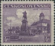1936, ČSR I, 0311, Výplatní známka: Krajiny, hrady, města - Poděbrady ∗