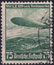 1936, Deutsches Reich, 0607X, Letecké poštovní známky: cesty vzducholodí Hindenburg L. Z. ⊙