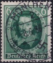 1936, Deutsches Reich, 0608, 250. výročí úmrtí Otto von Guericka ⊙