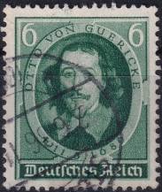 1936, Deutsches Reich, 0608, 250. výročí úmrtí Otto von Guericka ⊙