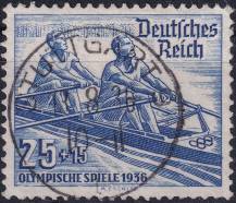 1936, Deutsches Reich, 0615, Letní olympijské hry, Berlín: veslování ⊙