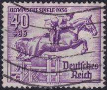 1936, Deutsches Reich, 0616, Letní olympijské hry, Berlín: parkur ⊙