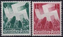 1936, Deutsches Reich, 0632/0633, Říšský stranický sjezd, Norimberk ✶✶