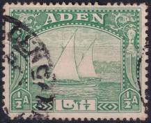 1937, Aden, 01, Výplatní známka: Dau ⊙