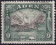 1937, Aden, 02, Výplatní známka: Dau ⊙