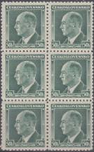 1937, ČSR I, 0314I, Výplatní známka: Portréty - E. Beneš ∗∗ 6blok